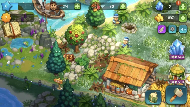 The Tribez：恐竜王国のゲーム画像